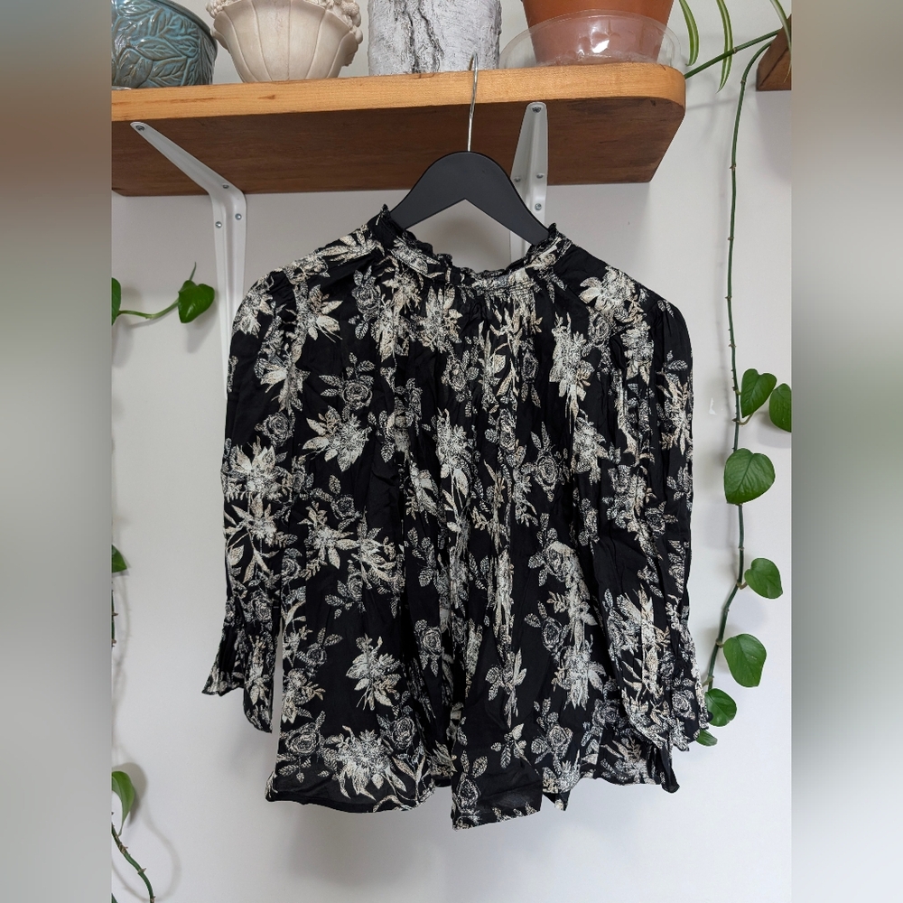 Free People Floral Blouse